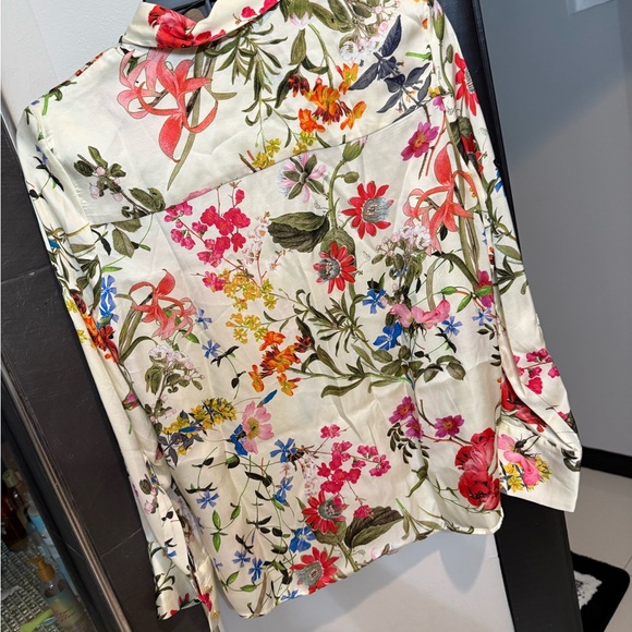 Zara Floral Button-Up Shirt - Picture 8 of 9